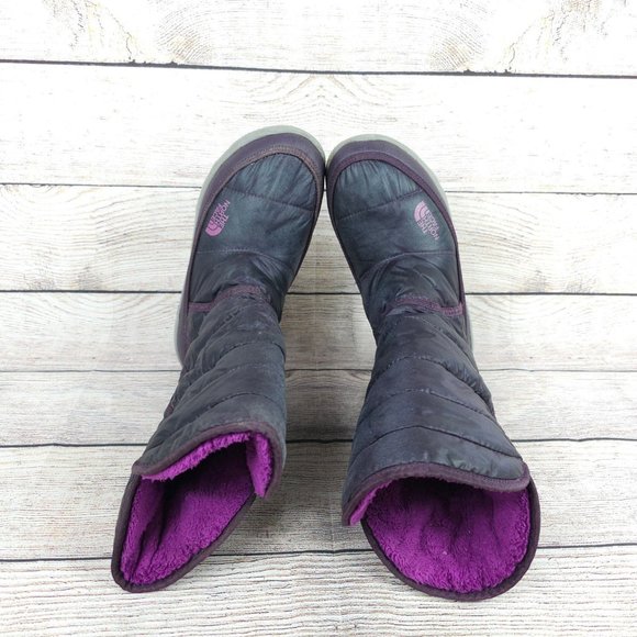 The North Face Girls Black Comfort Outdoor Mid-Calf Pull On Snow Boot Size US 5 - Picture 6 of 8